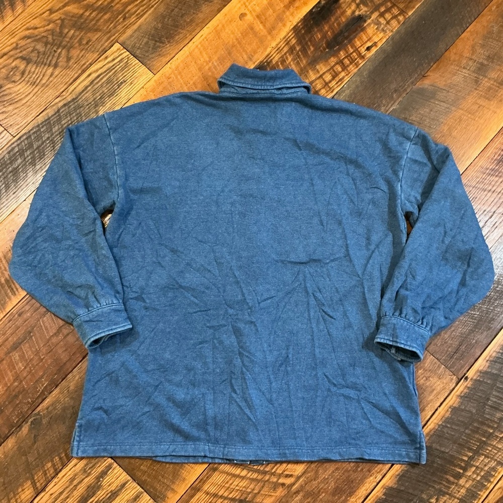 Madewell Indigo Terry Shirt-Jacket Women’s Size S Indigo Blue Denim Look Shacket - Picture 6 of 9